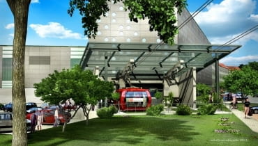 Stacja Kampus Główny. Kolej gondolowa we Wrocławiu.