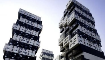 Kompleks mieszkalno-usługowy Bumps w Pekinie projektu Sako Architects. Chiny, Pekin, Sako, wieżowce