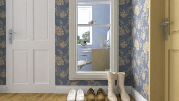 Niektóre pomieszczenia, najczęściej przedpokój, garderoba lub wydzielony w pokoju aneks do pracy albo spania, nie mają okien. Jak je doświetlić, żeby w ciągu dnia nie trzeba było zapalać lamp? Nasi projektanci znaleźli ciekawe rozwiązania. <BR > Nasza propozycja polega na wybiciu wewnętrznego okna w ściance działowej pomiędzy przedpokojem a jednym z pokoi. Takie rozwiązanie warto też wziąć pod uwagę wtedy, gdy planujemy wydzielenie jakiegoś dodatkowego pomieszczenia. Stawiając nowe ścianki z płyty gipsowo-kartonowej lub cegieł, od razu zróbmy w nich otwór na okno, przez które do ciemnego wnętrza będzie wpadało światło dzienne. Dzięki wewnętrznemu oknu w przedpokoju jest widno przez większą część dnia.