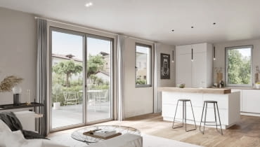 Nowoczesne wnętrze z oknami Schüco AW CT 72