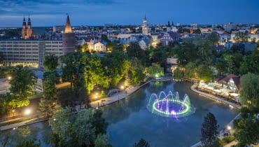 Opole w wieczornej odsłonie Opole w wieczornej odsłonie