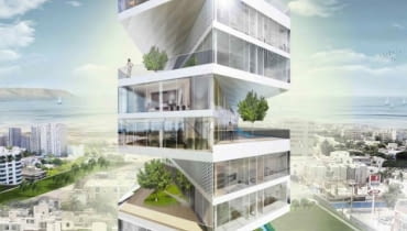 W spiralnie skręconym wieżowcu w Limie (projekt- LYCS Architecture) każdy apartament posiada własny niewielki ogród. W spiralnie skręconym wieżowcu w Limie (projekt- LYCS Architecture) każdy apartament posiada własny niewielki ogród.