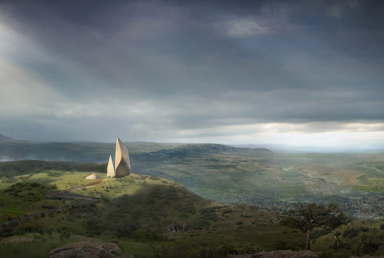 Ngaren - Muzeum Ludzkości w Kenii. Proj. Studio Libeskind Ngaren - Muzeum Ludzkości w Kenii.