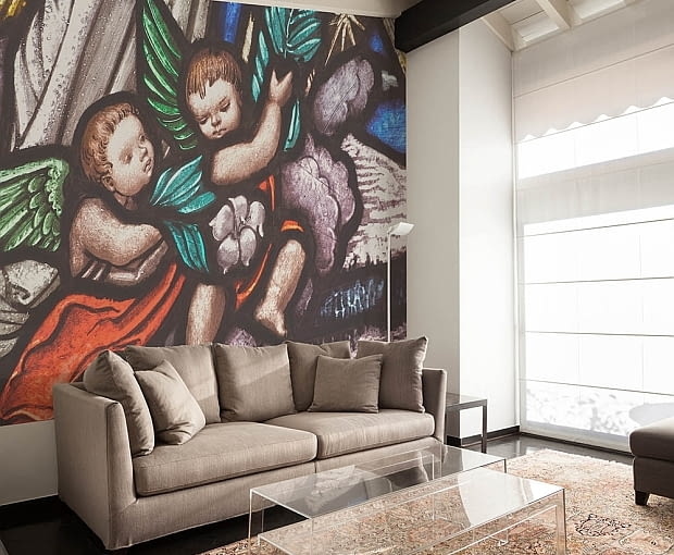 fotorapeta, witraż, sakralne motywy, design