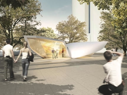 The Plein & Pavilion - wielki X od UN Studio The Plein & Pavilion - wielki X od UN Studio