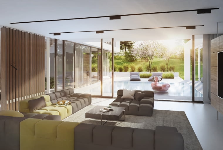 Dom z Flamingiem. Proj. STOPROCENT Architekci