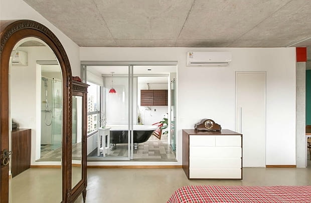 Mieszkanie w Sao Paulo - 63 m2; proj. DT Estudio małe mieszkanie, kawalerka, mieszkanie dla singla, jak urządzić kawalerkę