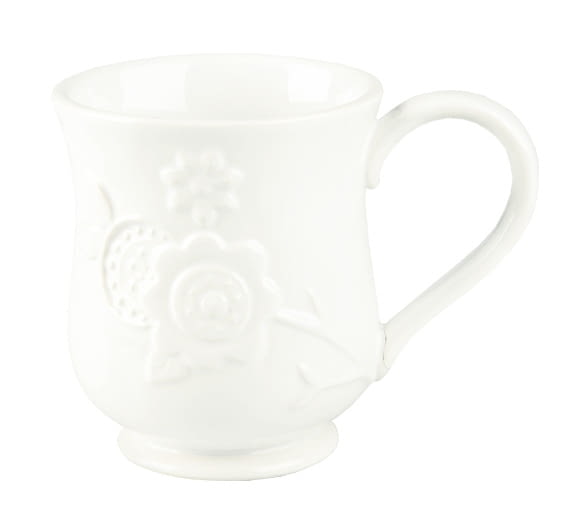 Empik, kolekcja "Obudź wiosnę": kubek ceramiczny z tłoczeniami kwiatowych wzorów - 16,90 zł. empik, nowa kolekcja, nowości w empiku, obudź wiosnę, wiosenne nowości w Empiku