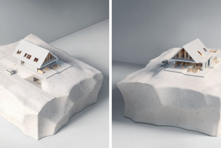 Chata Podcieniowa na skale