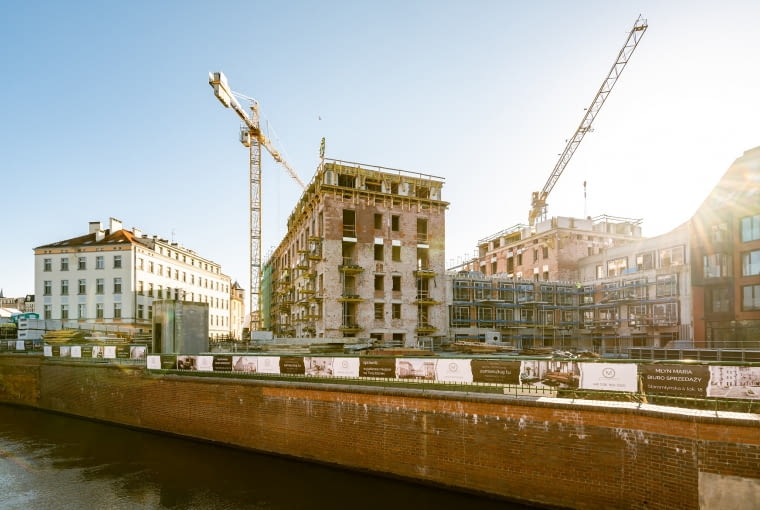 Młyn Maria we Wrocławiu - prace budowlane. Młyn Maria we Wrocławiu - prace budowlane.