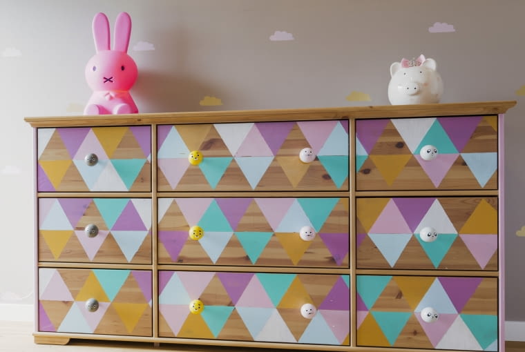 Kolorowa komoda do pokoju dziecka Kolorowa komoda do pokoju dziecka