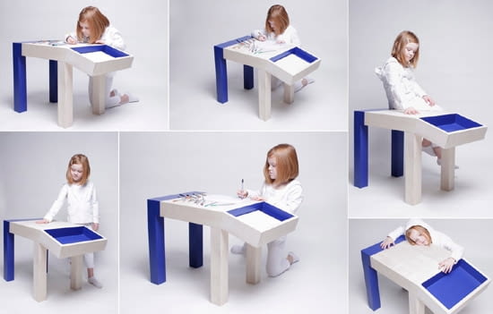Stolik - pies; proj. Quentin de Coster meble, design, pokój dziecięcy