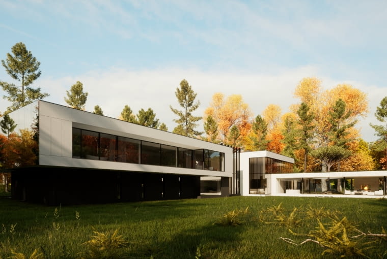 Rezydencja Horyzontalna. Proj. Exterio