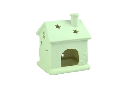 DUKA: porcelanowy świecznik w kształcie domku - 49,90 zł. święta, boże narodzenie, duka, ozdoby, ozdoby świąteczne, akcesoria, dekoracje