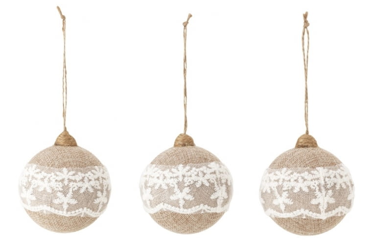 IKEA: bombki z koronką Vinter. Cena: 24,99 zł/3 szt. IKEA: bombki z koronką Vinter. dekoracje świąteczne