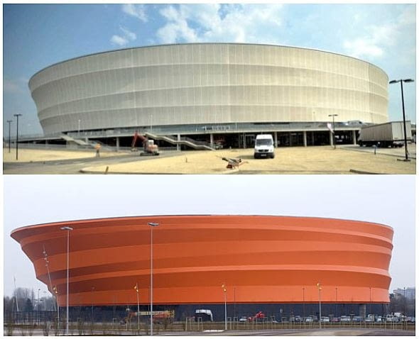 Stadion we Wrocławiu i Zenith Concert Hall w Stasburgu Stadion we Wrocławiu i Zenith Concert Hall w Stasburgu