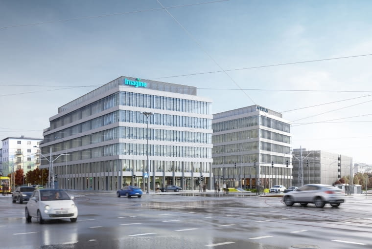 Kompleks biurowy Imagine w Łodzi. Kompleks biurowy Imagine w Łodzi.