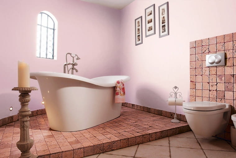 WNETRZA , STYL TOSKANSKI - LAZIENKA STYLIZACJA ANETA KOSIBA FOT. MARCIN URBAN PUBLIKACJA CZTERY KATY NR 6 (224) - 6 2010