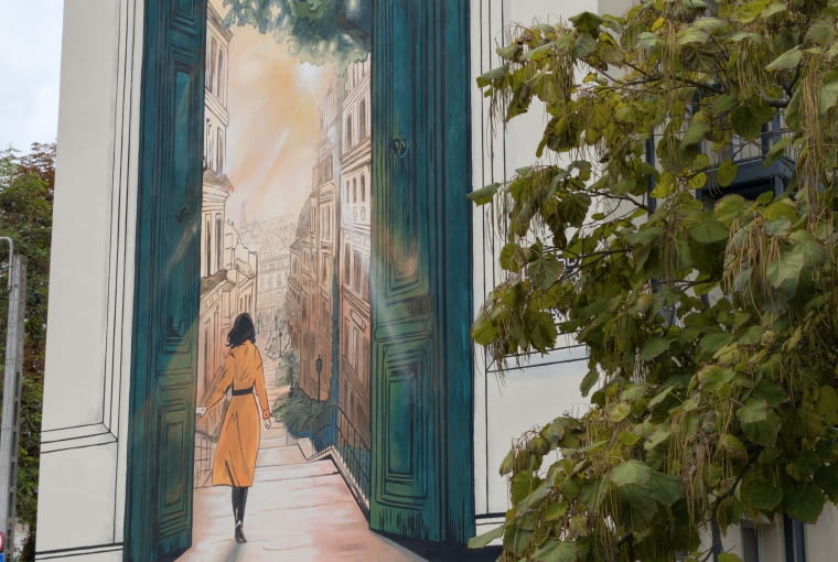 Mural przy ul. Niedziałkowskiego 1 w Poznaniu Mural przy ul. Niedziałkowskiego 1 w Poznaniu