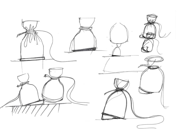 Lampa Crease, porcelana, design