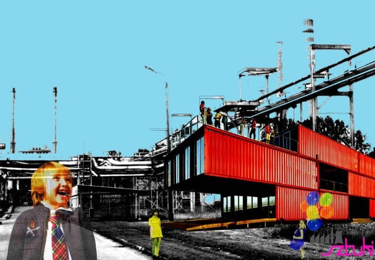 Projekt Huta Sztuki ossa, studenci architektury, częstochowa, warsztaty