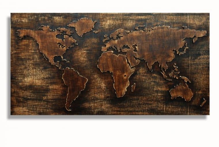 drewniana mapa świata 3D, 79 x 41 cm, Silva Design, DaWanda, cena: 360 zł drewniana mapa świata 3D, 79 x 41 cm, Silva Design, DaWanda, cena: 360 zł