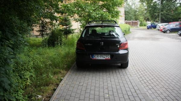 Osiedle mieszkaniowe w Krakowie.