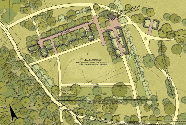 Plan folwarku w Łęcznej Plan folwarku w Łęcznej