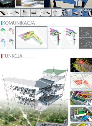 I Wyróżnienie za projekt dyplomowy kliniki okulistycznej architektura, projekty, Mikołaj Molenda, student, architekt