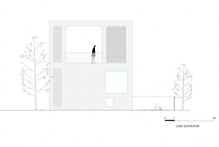 Dom dla W w Warsazawie - wschodnia fasada. Proj. MFRMGR ARCHITEKCI Dom dla W w Warsazawie - wschodnia fasada. Proj. MFRMGR ARCHITEKCI