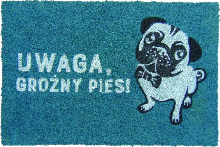 UWAGA, GROŹNY PIES!, włókno kokosowe, 60 x 40 cm, 79,99?zł?wycieraczkowo.com