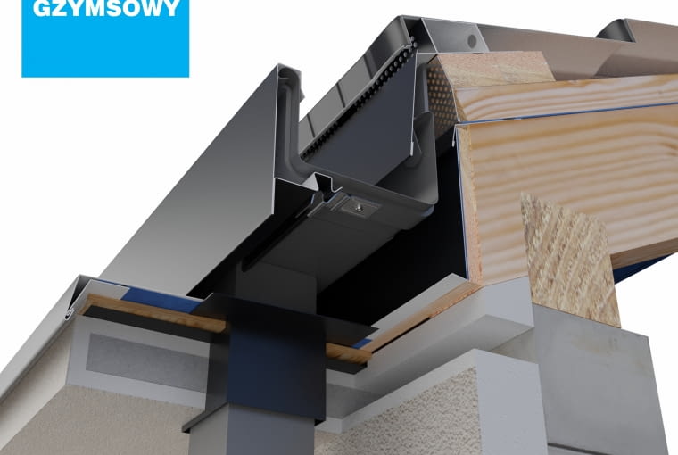 Rynna kwadratowa - system nagzymsowy