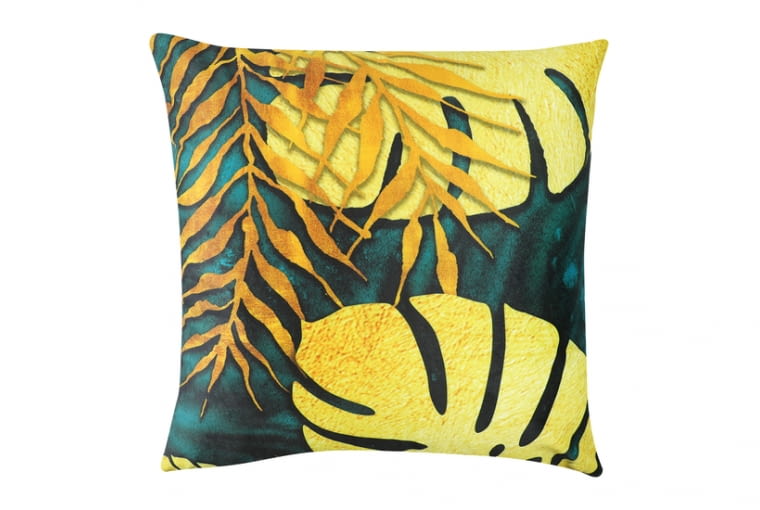 Poszewka welurowa w złote liście PALM LEAVES 45x45 cm 19,99 zł