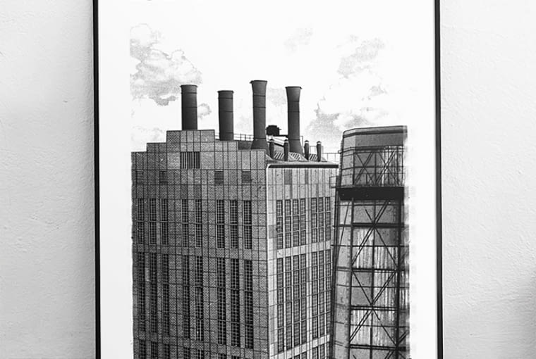 Plakat Łódź EC1, projekt Bartek Bojarczuk, format 70 x 100 cm, cena: 45 zł. (www.pantuniestal.com) prezenty świąteczne design architetkura