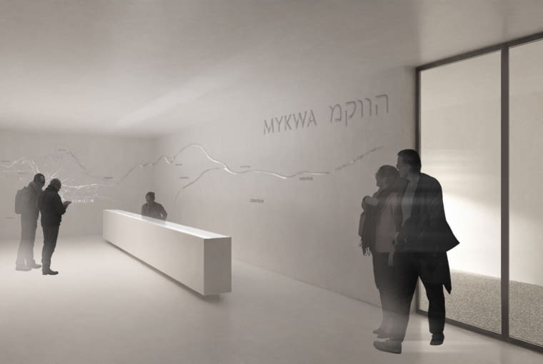 Pawilon mykwy w Oświęcimiu. Proj. Nizio Design International. Wizualizacja. Pawilon mykwy w Oświęcimiu. Proj. Nizio Design International. Wizualizacja.