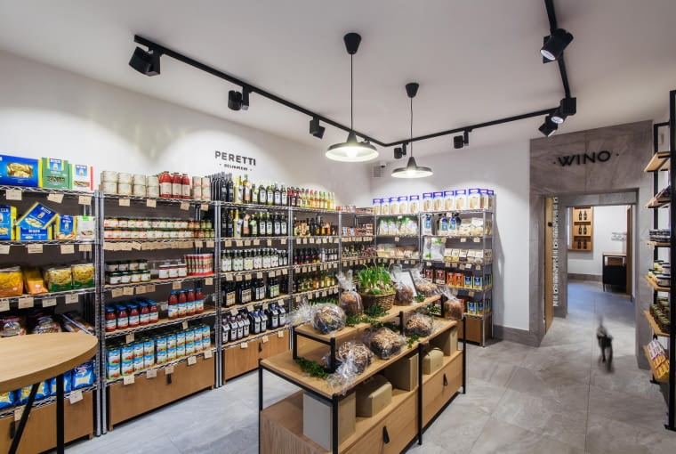 Delikatesy Peretti w Poznaniu i wnętrza autorstwa studia mode:lina [MIEJSCE TYGODNIA]