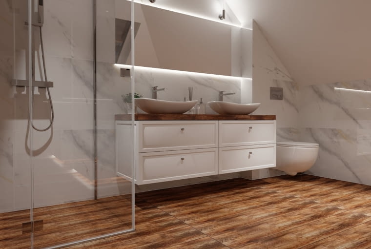 Łazienka na poddaszu