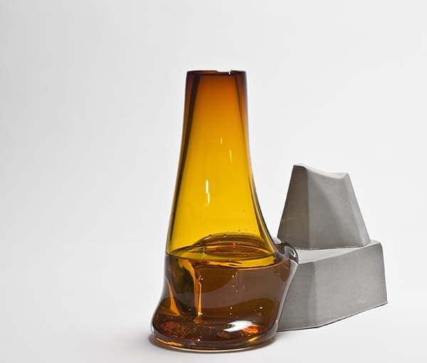 Wazon Falaises szklany wazon, design