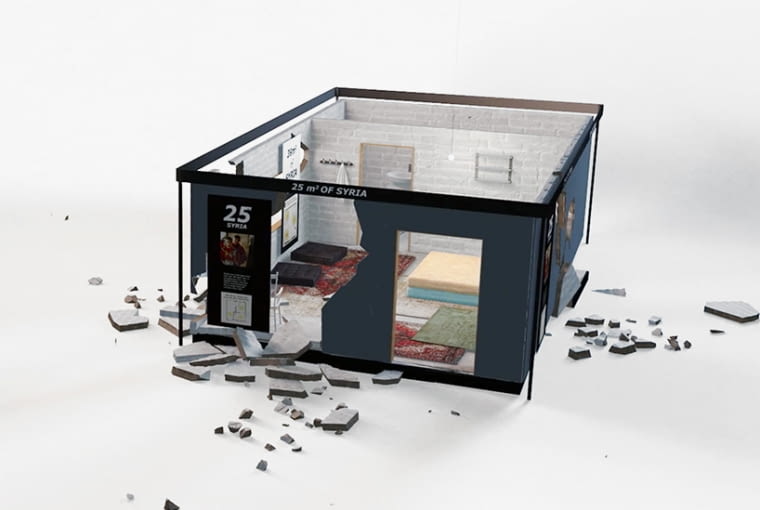 25 m kw. Syrii IKEA wprowadziła replikę syryjskiego domu w swoim flagowym sklepie