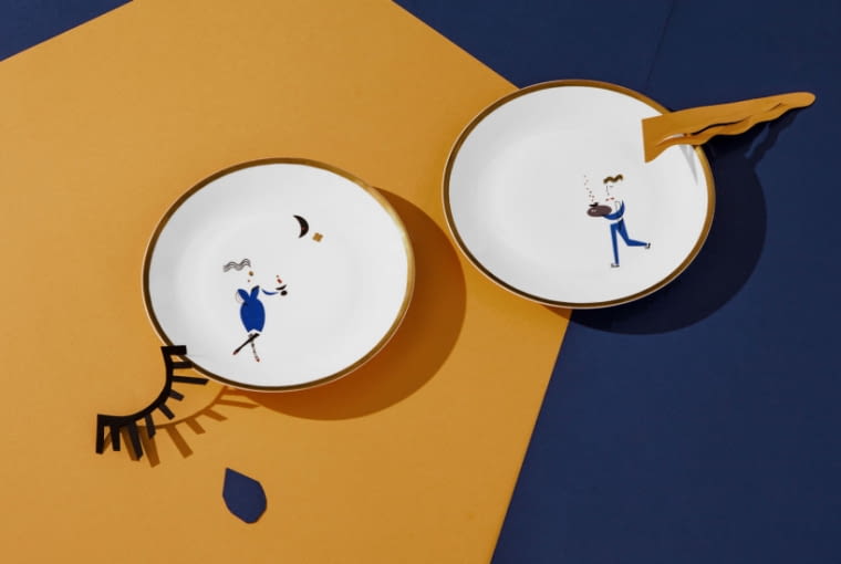 'Look at my plates'. Unikalne talerze ozdobione autorskimi rysunkami Magdy Pilaczyńskiej. Cena 119 zł prezenty świąteczne design i architektura