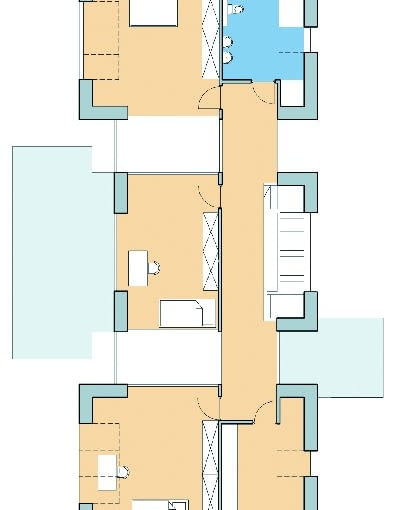 Rzut piętra Rzut piętra,projekt domu,projekty domów,dom jednorodzinny,plany domu,rzuty domu