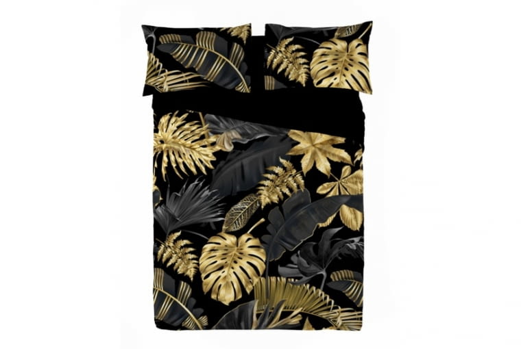 Komplet pościeli perkalowej FLAMENCO GOLDEN TROPIC 200x220 cm 219 zl Komplet pościeli perkalowej FLAMENCO GOLDEN TROPIC 200x220 cm 219 zl