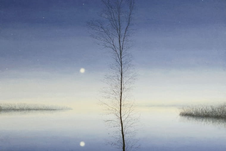 Jasna noc, 150 x 170 cm, olej na płótnie, 2014 Rafał Borcz