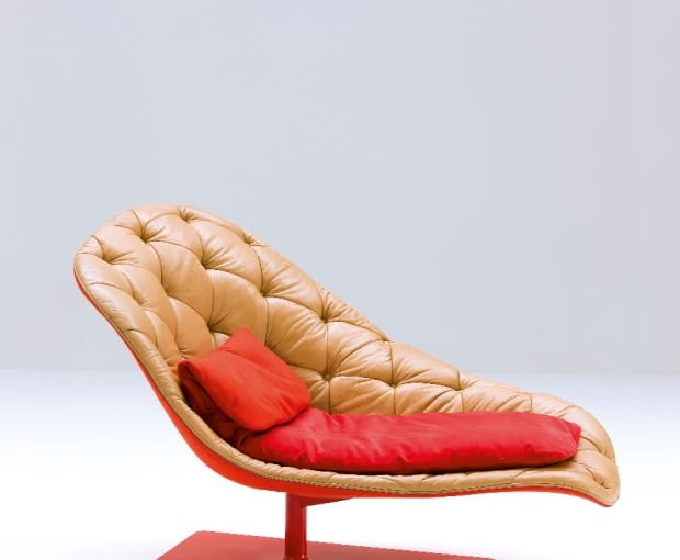 Bohemian, pikowany szezlong na jednej nodze, Moroso Bohemian, pikowany szezlong na jednej nodze, Moroso
