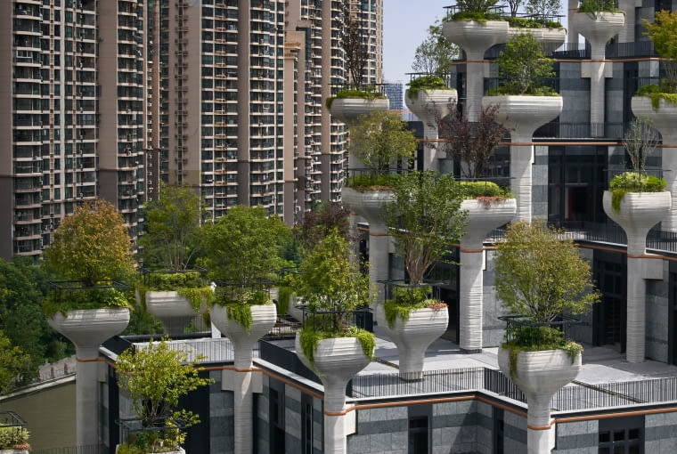 1000 Drzew w Szanghaju. Proj.  Heatherwick Studio