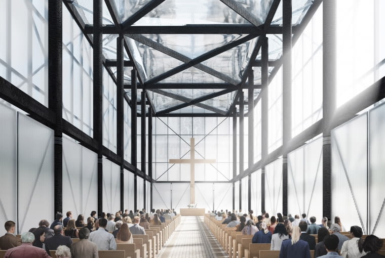 Pawilon przed Notre-Dame. Proj. Gensler.