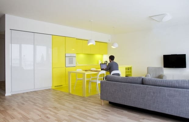 Apartament w Krakowie 100 m2; proj. PERA Studio stylowe mieszkanie, nowoczesne mieszkanie