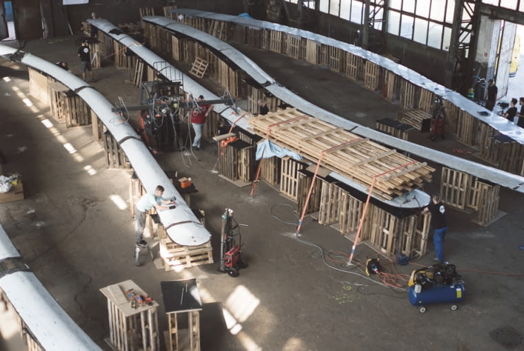 Proces produkcyjny Rzeźba Wir Oskara Zięty do Galerii Północnej