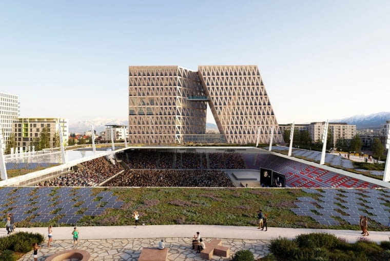 Stadion im. Selmana Stërmasiego w Tiranie. Proj. OMA Stadion im. Selmana Stërmasiego w Tiranie. Proj. OMA