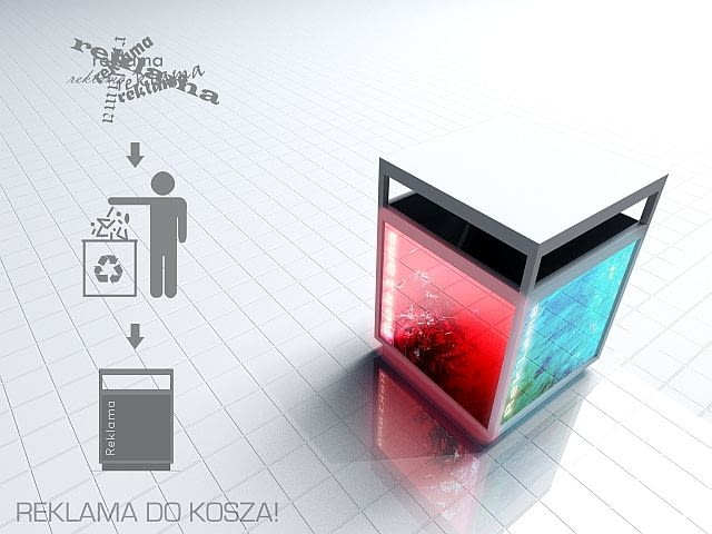 Praca finałowa: Reklama do kosza Prace finałowe w konkursie na nośnik reklamy zewnętrznej na Alei Marszałkowskiej